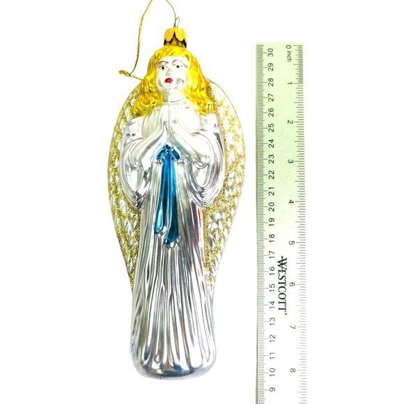 20 Angel Ornaments Vintage Capiz Shell Stained & Blown Glass Porcelain Crystal - Picture 3 of 12